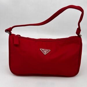 Authentic Prada Pocono Nylon Red color HandBag